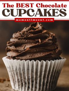 The BEST Chocolate Cupcakes Recipe! Rich and moist with a silky smooth chocolate buttercream frosting, these homemade cupcakes are a special sweet treat for Valentine's Day. Variations on this easy Valentine's Day dessert included!