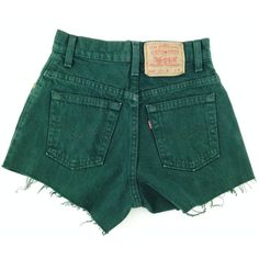 Shorts Levis, Highwaist Shorts, Pants Short, Levi Shorts, High Rise Shorts, Green Shorts, Dream Clothes, Short Shorts, Looks Vintage