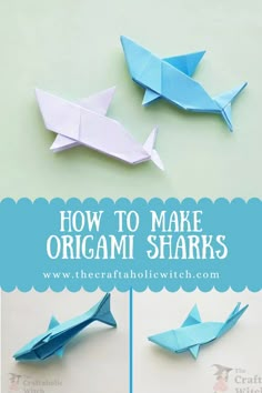 How to Make an Origami Shark Origami Shark, Sharks For Kids, Activities For Teens, Paper Crafts Origami