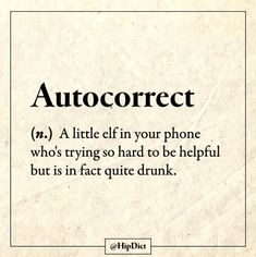 the words autocorrect are written in black ink on parchment paper with a white border