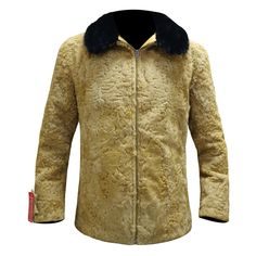 New 100% Real Broad tail Persian Lamb Fur (astrakhan) coat  New 100% Real Persian Lamb Fur (astrakhan) coat with Mink Fur Collar  in yellow color.  Inside same color satin lining. All sizes available S , M , L , XL , XXL.  (Custom sizes , designs, colors and collar fur Mink /Raccoon /Fox/Sable available in different price) maximum length , in this price range is 32 inches.  Above 32 inches =$1199. Above 40 inches =$1499. Condition: New Material : Available In. 100% Pure Persian Lamb Fur.  with Great finishing. Colors : Black, (and any color can be made as order with different price). Inside: same color Satin  Lining. Size Details : Kindly Refer Size Chart &  Size Guide. Size Query : If you do not find your Size in Size Chart we do make Custom-made. Mens Style Winter, Astrakhan Coat, Winter Sweater Coat, Fur Hoodie Jacket, Persian Lamb, Mens Fashion Coat, Mens Wool Coats, Winter Trench Coat, Fur Hoodie