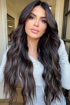 Dark Hair Color, Brunette Ombre, Brunette Balayage, Brunette Hair With Highlights