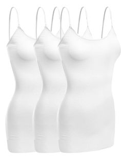 PRICES MAY VARY. Quality soft cotton blend beathable and comfortable to wear all day long 95 percent Cotton 5 percent Spandex Comfort with long torso and adjustable spagetti straps for perfect fit Built in wireless fabric support Stretchy cotton blend for extra movement and comfort Great for layering and under garment junior and plus sizes for every body type Great basic layering cami tank top with wireless extra fabric support in chest area for added comfort. Great for exercising, going to the Layering Cami, Spagetti Strap, Pants Skirts, Womens Camisoles, Long Torso, Top Tank, Long Layers, Tank Top Cami, Going To The Gym