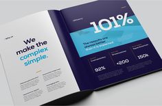 an open brochure with the words we make the complex simple