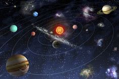 an artist's rendering of the solar system