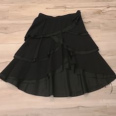 Fun Tiered Skirt By Marc Jacobs. I Was Obsessed With This Skirt But Never Found An Occasion To Wear It. Still New With Tags! There Is Some Fraying As Pictured But It's Part Of The Style. Or It Can Be Cut Off. Up To You! Elegant Black Ruffled Wrap Skirt, Black Tiered Wrap Skirt For Spring, Black Tiered Wrap Skirt With Lining, Chic Black Tiered Wrap Skirt, Black Tiered Lined Wrap Skirt, Black Flowy Wrap Skirt With Ruffles, Black Flowy Ruffled Wrap Skirt, Black Tiered Wrap Skirt In Relaxed Fit, Black Formal Tiered Skirt