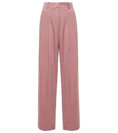 The high-rise Gelso pants from Frankie Shop will add sophistication to your suiting edit. They're made from a sustainable Tencel® and wool-blend with wide-legs, structured with pressed pleats for elongating effect. Wide-leg Bottoms With Pressed Crease For Spring, Spring Wide-leg Bottoms With Pressed Crease, Spring Bottoms With Pressed Crease And Wide Leg, Formal High-waisted Wide Leg Pants With Relaxed Fit, Spring Formal High-waisted Wide Leg Pants, Spring Wide Leg Pantsuit With Welt Pockets, Spring Wide Leg Pants With Pressed Crease, Fall Wide Leg Pantsuit With Pressed Crease, Fall Wide-leg Pants With Pressed Crease