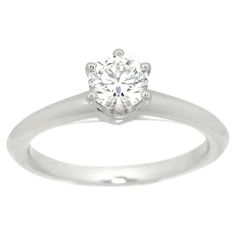 TIFFANY & Co. Platinum .41ct Diamond Engagement Ring 6.5 Metal: Platinum Size: 6.5 Diamond: round brilliant diamond, carat total weight .41ct, H Color, VS1 Clarity Hallmark: ©TIFFANY&Co. PT950 21500313 .41CT Condition: Excellent condition, like new, comes with Tiffany box Similar ring retails for $4,330 in Tiffany stores Authenticity Guaranteed Timeless Diamond White Round Diamond Ring, Timeless Brilliant Cut Diamond Ring, Diamond White Single Diamond Round Ring, Diamond White Brilliant Cut Diamond Ring, Diamond White Diamond Ring With Brilliant Cut, Classic Round Lab Grown Diamond Ring, Diamond White Diamond Ring With Brilliant Cut Round Stone, Brilliant Cut Diamond White Diamond Ring, Brilliant Cut Diamond White Diamond Ring With Round Stone