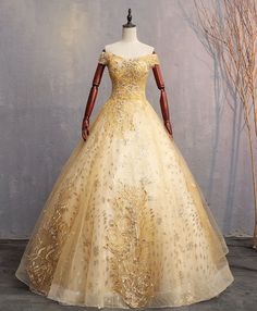 Gold Ball Gown, Ball Gowns Vintage, Tulle Formal Dress, Prom Dress Tulle, Strapless Wedding Dress Mermaid, Lace Long Prom Dress, Long Bridal Gown, Gold Tulle, Satin Bridal Gowns