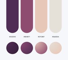 the different shades of purple and pink are shown in this graphic style, with each color being