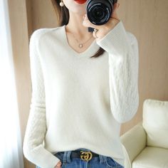 Shipping: Worldwide Express Shipping AvailableDelivery time: 7-15Days Fast ShippingReturns: Fast refund, 100% Money Back Guarantee. Woolen Sweaters, Cashmere Sweater Women, Knit Bottom, Jacket Long, Style Sweater, Collars For Women, Women Sleeve, Sweater And Shorts, Long Sleeve Knit