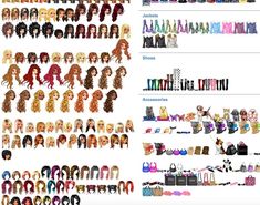 an image of many different types of barbie dolls and their names on the front page