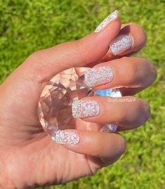 White Lace Nail Wraps, Nail Wraps, Nail Strips, Nail Stickers, Lace Nails, White Lace Nails, Nail Stickers, Lace Stickers, Nail Decals - Etsy Summer Nails Acrylic, You Nails, Marble Nail, Nail Polish Stickers