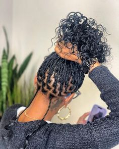 Short Braids Women Black, African Hair Braiding Styles Box Braids, Short Human Hair Braids, Touch And Leave Braids Hair, Braided Hairstyles For Short Natural Hair, Boho Bridal Hair Half Up Braids, Short All Back Braid Styles, Pretty Braids Hairstyles, Notlessbox Braids Styles Short