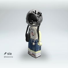 a lego figure wearing a helmet and holding a book in its hands with the word asia written on it