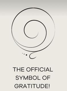 the official symbol of gratitude is shown in black on a white background