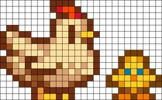 an image of a pixel style chicken