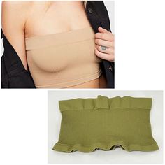 Free People Not So Basic Bandeau Color: Olive Green New Without Tags Please Note: Model Photo Only Included For Reference. This Listing Is For The Olive Green Color Bandeau! American Made, This Seamless, Soft & Silky Bandeau Is Featured In A Classic Silhouette And Textured Ribbed Fabric. Free People Bandeau Stretch Sleeveless Tube Top With Removable Bra Pads, Sleeveless Stretch Tube Top With Removable Bra Pads, Strapless Tops With Medium Bust Support For Summer, Summer Stretch Tube Top With Medium Bust Support, Strapless Summer Tops With Medium Bust Support, Spring Strapless Stretch Bra, Strapless Stretch Bra For Spring, Summer Bandeau Tube Top With Medium Bust Support, Trendy Green Bandeau Tube Top