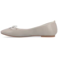 The Vika by Journee Collection is a classical ballet flat with a timeless look. It features a tiny bow and a round-toe, adding a touch of femininity to the design. The flat also has a wide-width footbed and a padded insole, making it comfortable to wear all day long, while the vegan leather construction adds durability to its style. Christian Wishlist, Tiny Bow, Classical Ballet, Journee Collection, Ballet Flat, Ballet Flats, Vegan Leather, Ballet, Slip On