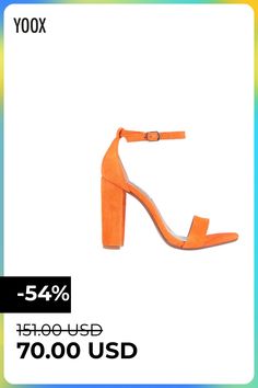 suede effect, no appliqués, solid color, buckling ankle strap closure, round toeline, square heel, covered heel, fully lined, rubber sole, contains non-textile parts of animal origin , Color: Orange , Size: 8.5 Trendy Suede Heels With Buckle Closure, Suede Heels With Buckle Closure For Spring, Trendy Suede Sandals With Ankle Strap, Trendy Suede Ankle Strap Sandals, Orange House, Steve Madden Sandals, New Sign, Color Orange, Soft Leather