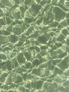 the water is crystal clear and has little ripples on it's surface, as seen from above