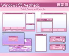 the windows 95 aesthetic theme is pink and purple