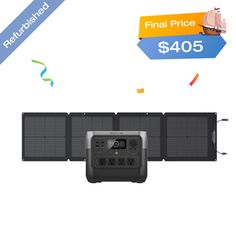 the solar panel is connected to an appliance and has been purchased for $ 405