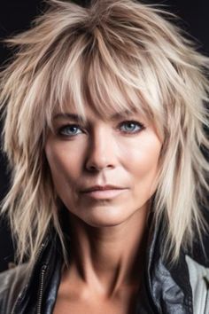 Shaggy Bob With Wispy Bangs, Shag Hair Styles For Women Over 60, Layered Long Bob Hairstyles With Bangs, Medium Shaggy Hairstyles With Bangs, Long Bob With Bangs And Layers, Bangs After 50, Edgy Hairstyles Medium, Edgy Short Haircuts For Thick Hair, Fine Thinning Hair Haircuts