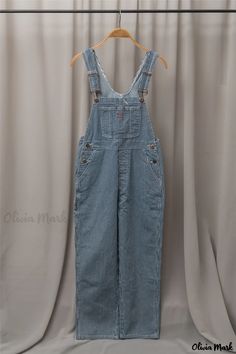 Olivia Mark - Stylish and Personalized Vintage Wide-Leg Denim Overall Pants for Casual and Relaxed Fashion Suspender Jeans, Suspenders For Women, Suspender Pants, Overalls Women, Casual Trousers, Denim Trousers, Wide Leg Denim, Wide Leg Jumpsuit, Relaxed Style