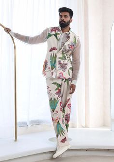 Mahima Mahajan, Jay White, Organza Shirt, Waist Coat, Printed Jacket, Borders Design, Nehru Jackets, Kurta Designs, Coat Pant