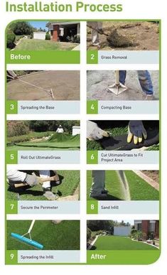 the instructions for installing an artificial lawn