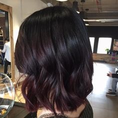 Mulberry Highlights On Dark Hair, Dark Fall Hair Colors Short Hair, Brown Hair Cuts, Brown Hair Trends, Dark Ombre Hair, Short Ombre Hair, Brown Ombre Hair, Brown Hair Looks, 50 Hair