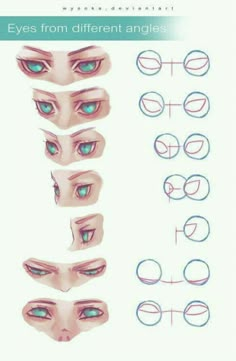 an image of different types of eyes and how to draw them in adobe, photoshopped