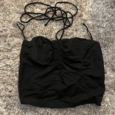 Black Zara Halter Top Never Worn But No Tags Size Small But Would Fit An Extra Small Black Cotton Top For Night Out, Black Cotton Tank Top For Party, Zara Black Tops For Day Out, Black Cotton Tank Top For Day Out, Black Cotton Crop Top For Spring, Black Cotton Crop Top For Day Out, Zara Halter Top, Zara Tank Top, Zara Black