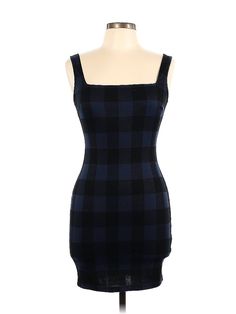 Unbranded Casual Dress Size: Large Blue Dresses - used. No Fabric Content, Square, Plaid, Short, Sleeveless | Casual Dress: Blue Plaid Dresses - Used - Size Large Plaid Dresses, Blue Plaid Dress, Blue Casual Dress, Blue Dress Casual, Plaid Dress, Blue Plaid, Dress Blue, Casual Dresses For Women, Blue Dresses