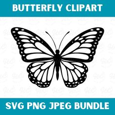 the svg png butterfly clipart is shown on a blue and white background