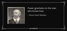 an old photo with a quote on it that says power graduates to the man who knows how