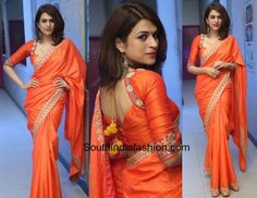 Shraddha Das, Blouse Designs High Neck, Pattu Saree Blouse Designs, Fashionable Saree Blouse Designs, Sari Blouse Designs, Silk Saree Blouse Designs