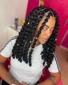 Bubble Twist Hairstyle, Natural Hair Bubble Braids, Bubble Braids Black Hair, Afro Bubble Braids, Bubble Braids Natural Hair, Poodle Puff Braids, Bubble Locs, Bubble Braid Hairstyles Black Women, Bubble Box Braids