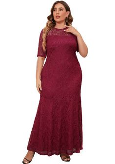 Lace Evening Dress, Plus Size Lace, Evening Dresses Plus Size, Short Sleeve Maxi Dresses, Lace Evening Dresses, Dress Bridesmaid, Plus Size Tank Tops, Sport Dress, Evening Party Dress