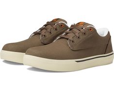 Volcom True EH Comp Toe Slip-resistant Canvas Sneakers With Round Toe, Slip-resistant Sneakers For Sports, Slip-resistant High-top Leather Running Shoes, Slip-resistant Leather High-top Running Shoes, Leather High-top Slip-resistant Running Shoes, Slip-resistant Leather Running Shoes With Round Toe, Brown Slip-resistant Sports Sneakers, Brown Slip-resistant Sneakers For Sports, Brown Low-top Slip-resistant Sneakers