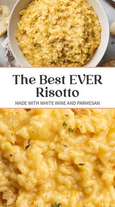 the best ever risoto made with white wine and parmesan