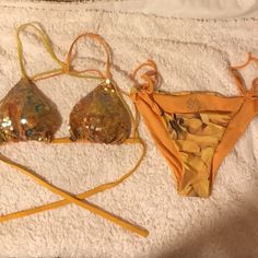 Just Lowered Price Yellow/ Multicolored New Never Worn. Bikini Bought In Bali, It Is Pristine Top Strings Criss Cross In Back In X Shape You Only Have To Tie It At The Bottom. This Is A Great Suit. I’m Sorry I Never Had An Opportunity To Wear It. Should Fit Small And Slim Medium. M Sorry, Criss Cross, Womens Swim, Bali, Glue, Swimming, Yellow, Women Shopping, How To Wear