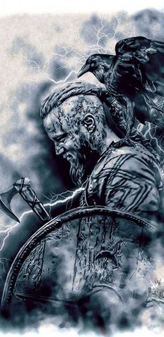 Vikings, Wallpapers, Black And White, White, Black