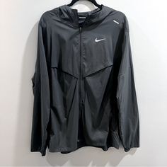 Never Worn!! Men’s Nike Windrunner Jacket Black/Black Xl Tall Nike Moisture-wicking Windbreaker For Running, Nike Moisture-wicking Outerwear For Running, Black Sporty Windbreaker For Running, Sporty Black Windbreaker For Running, Casual Black Windbreaker For Running, Black Hooded Outerwear For Running, Nike Sportswear Running Outerwear, Black Windproof Track Jacket In Athleisure Style, Black Windproof Athleisure Track Jacket