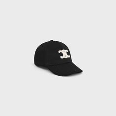 TRIOMPHE BASEBALL CAP IN COTTON - BLACK | CELINE New Sneakers, Socks And Tights, Pumps Flat, Flat Boots, Pump Sandals, Chain Bags, Small Leather Goods, Leather Coat, On Shoes