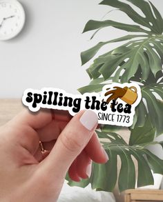 This History Teacher sticker is the perfect way to display your occupation anywhere you go! All of our stickers are handmade and made to order. This sticker can be used to decorate the outside of your laptop or to add a unique touch to your favorite water bottle!  Get creative and show off your unique style with this Spilling the Tea Since 1773 sticker! **CARE INSTRUCTIONS** ‣ Stickers: The best way to care for your stickers is to keep them away from direct sunlight, humidity, and water. Avoid using any harsh cleaning supplies or chemicals on them. If the stickers become dirty, use a damp cloth to gently wipe them clean. To maximize the longevity of your stickers, it is best to store them in a cool, dry environment. For best application, apply stickers to clean, smooth and dry surfaces. ** Social Studies Teacher, Teacher Stickers, History Teachers, Social Studies, Laptop Decal, Laptop Stickers, Vinyl Sticker, Tea, How To Apply