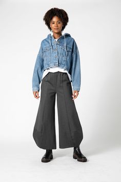 This is not your mother's denim jacket from the 80s -- The Denim Jacket 2.0 is a cropped, oversized jacket that will make any look instantly cooler. Button Style, Mother Denim, Oversized Jacket, Drawstring Shorts, The 80s, Dolman Sleeve, Oversized Fits, Denim Jacket, Pants