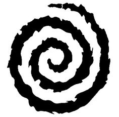 an abstract black and white spiral design