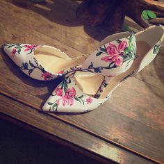 Never Worn Before! I Bought These For A Wedding & They Were To Big For Me. These Are Gorgeous White Floral Point Toe Pumps With A 3.25 Heel. The Colors Of Pink, Green & Blue Make Them Great To Go With Just About Any Dress! I Bought Them Because You Could Easily Wear Them For Something Elegant And Fancy Or To Dress Up Jeans & A Tank With A Blazer! Endless Possibilities Ladies! Feminine Fitted Heels With Floral Print, Feminine Fitted Floral Print Heels, Fitted Feminine Floral Print Heels, Floral Print Heels For Summer Wedding, Chic Floral Print Heels For Wedding, White Floral Print Party Heels, Summer Wedding Heels With Floral Print, Elegant Floral Print Heels For Wedding, Floral Print Wedding Heels